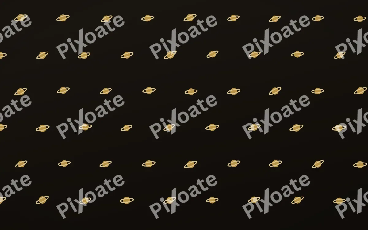 Golden Noir Planets Tiled — dark gold, yellow and black celestial background
