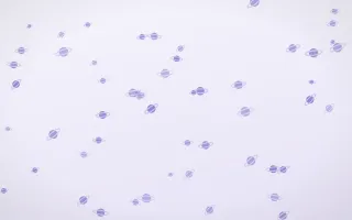 Lilac Frost Planets — light blue and white celestial background