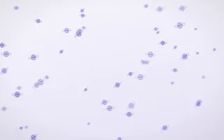 Lilac Frost Planets II — light blue and white celestial background, variation II