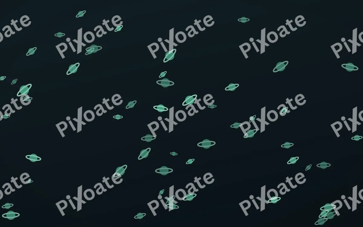 Midnight Garden Planets — dark green and black celestial background