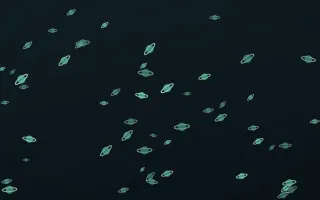 Midnight Garden Planets — dark green and black celestial background