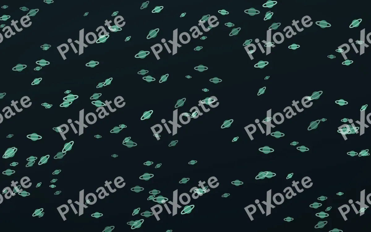 Midnight Garden Planets Dense — dark green and black celestial background