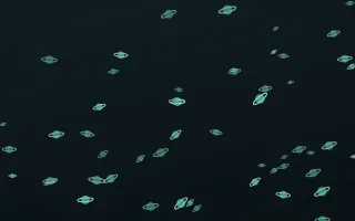 Midnight Garden Planets II — dark green and black celestial background, variation II