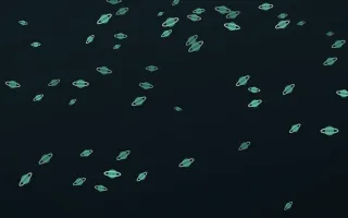 Midnight Garden Planets III — dark green and black celestial background, variation III