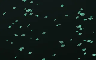 Mint Noir Planets — dark green and black celestial background