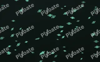 Mint Noir Planets II — dark green and black celestial background, variation II