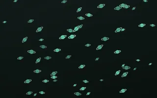 Mint Noir Planets III — dark green and black celestial background, variation III