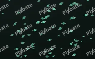 Mint Noir Planets III — dark green and black celestial background, variation III