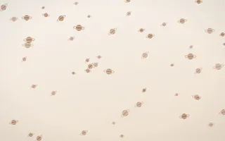 Mocha Milk Planets — light orange and white celestial background