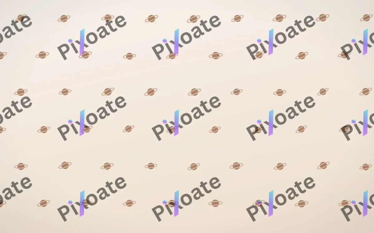 Mocha Milk Planets Tiled — light orange and white celestial background