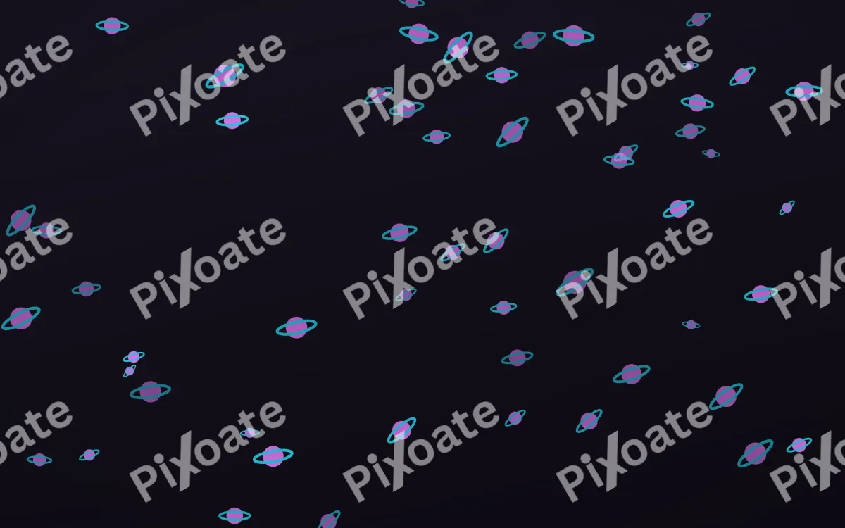 Neon Noir Planets — dark purple, teal and black celestial background