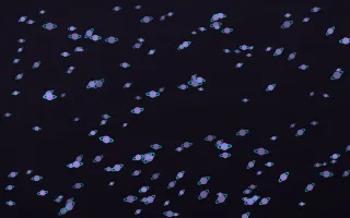 Neon Noir Planets Dense — dark purple, teal and black celestial background