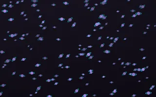 Neon Noir Planets Dense III — dark purple, teal and black celestial background, variation III