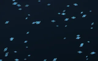 Ocean Ink Planets — dark blue celestial background