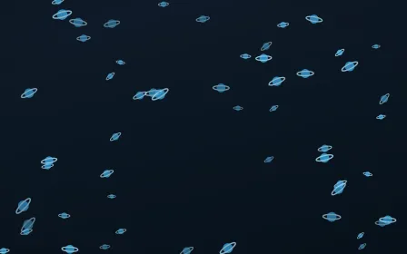 Ocean Ink Planets — dark blue celestial background