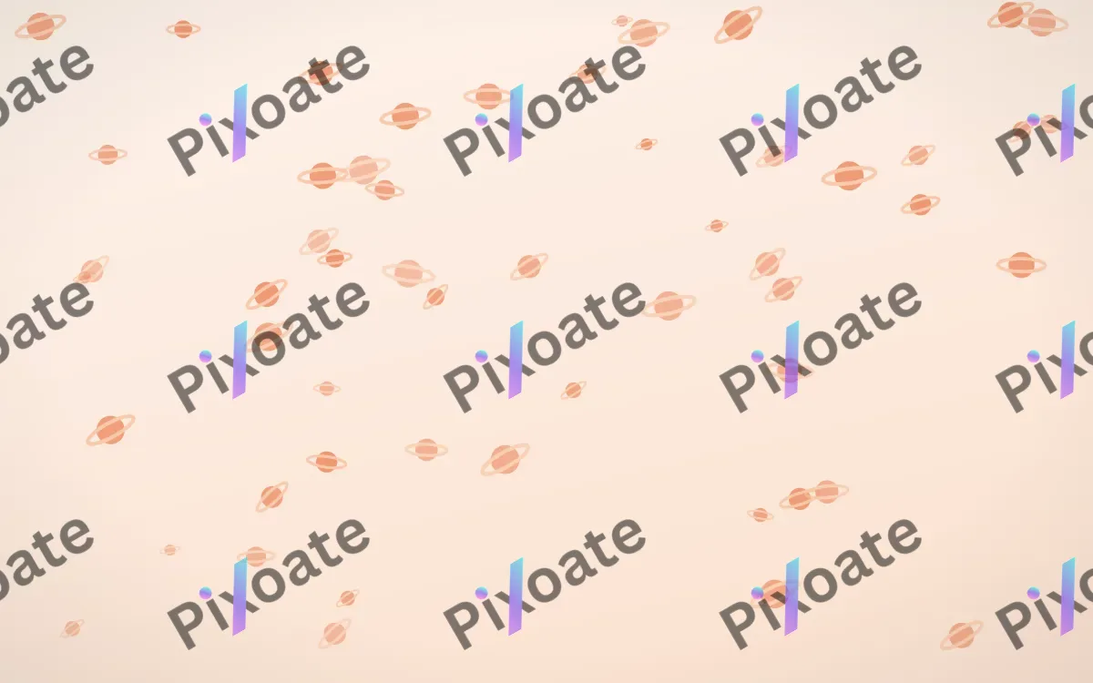 Peach Fuzz Planets — light orange and white celestial background