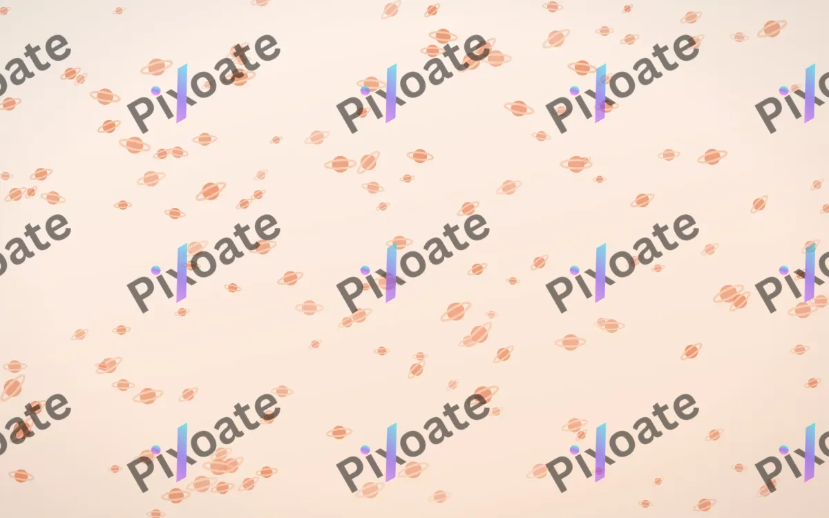 Peach Fuzz Planets Dense — light orange and white celestial background