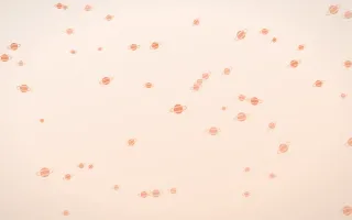 Peach Fuzz Planets II — light orange and white celestial background, variation II