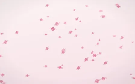 Rosewater Planets — light pink and white celestial background