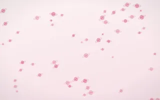 Rosewater Planets III — light pink and white celestial background, variation III