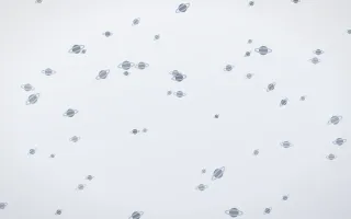 Slate Mist Planets — light blue and white celestial background