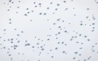 Slate Mist Planets Dense III — light blue and white celestial background, variation III