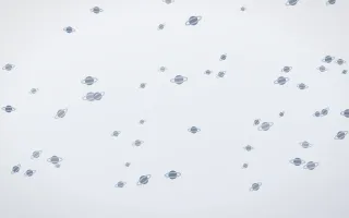 Slate Mist Planets II — light blue and white celestial background, variation II