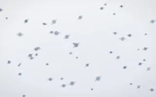 Slate Mist Planets III — light blue and white celestial background, variation III