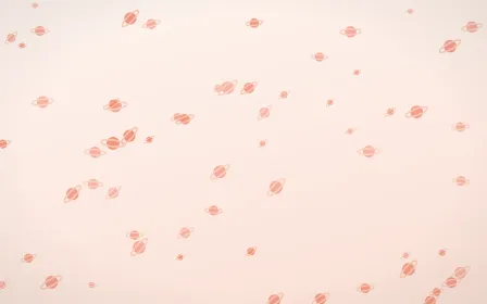 Sorbet Planets — light red, orange and white celestial background