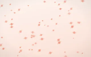 Sorbet Planets II — light red, orange and white celestial background, variation II