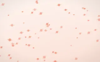 Sorbet Planets III — light red, orange and white celestial background, variation III