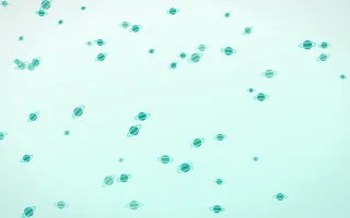 Teal Planets II Teal Planets II — light teal and white celestial background, variation II