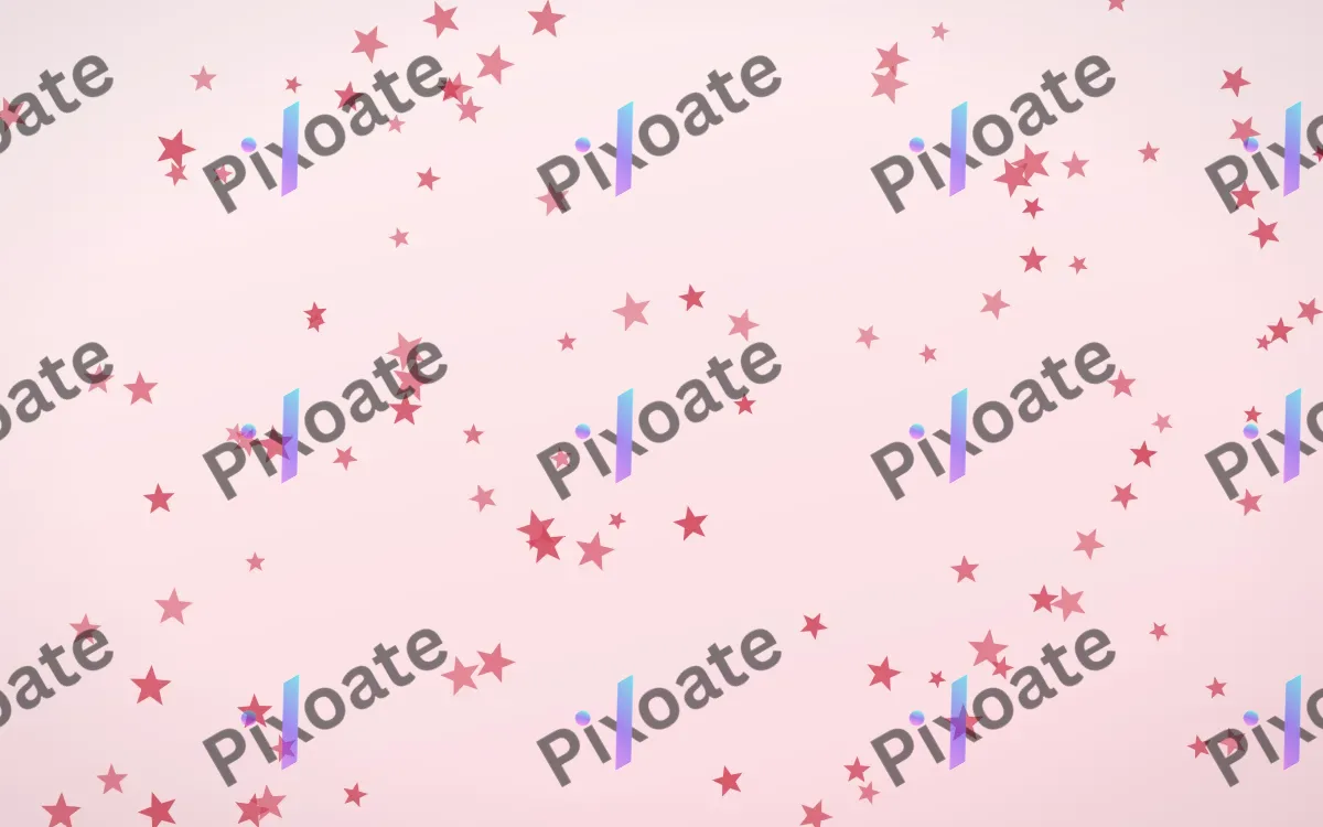 Cherry Soda Stars — light red and white celestial background