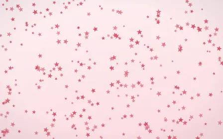 Cherry Soda Stars Dense — light red and white celestial background