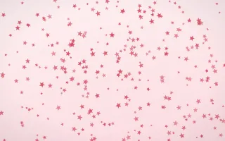 Cherry Soda Stars Dense III — light red and white celestial background, variation III