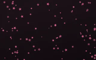 Flamingo Noir Stars III — dark pink and black celestial background, variation III