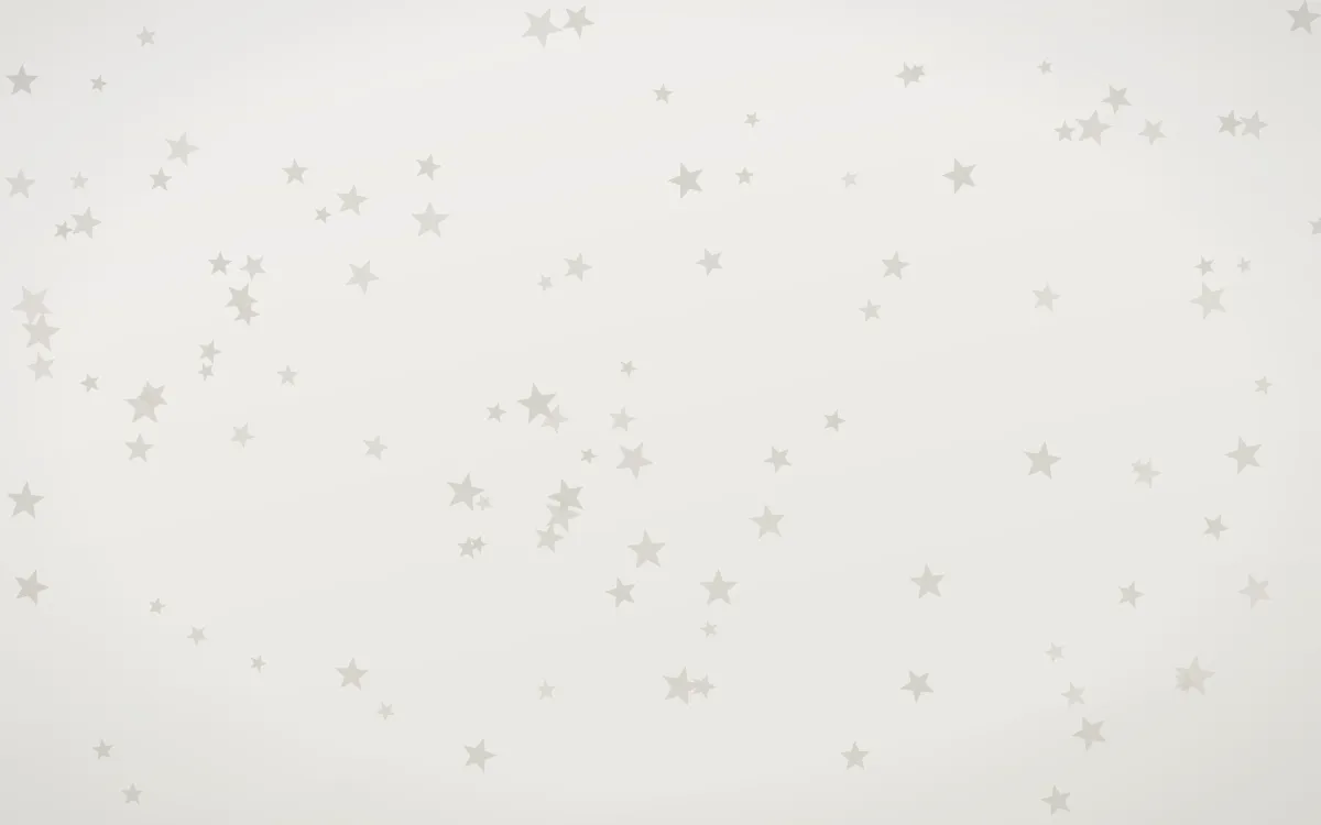 Fogline Stars — light grey, orange and white celestial background