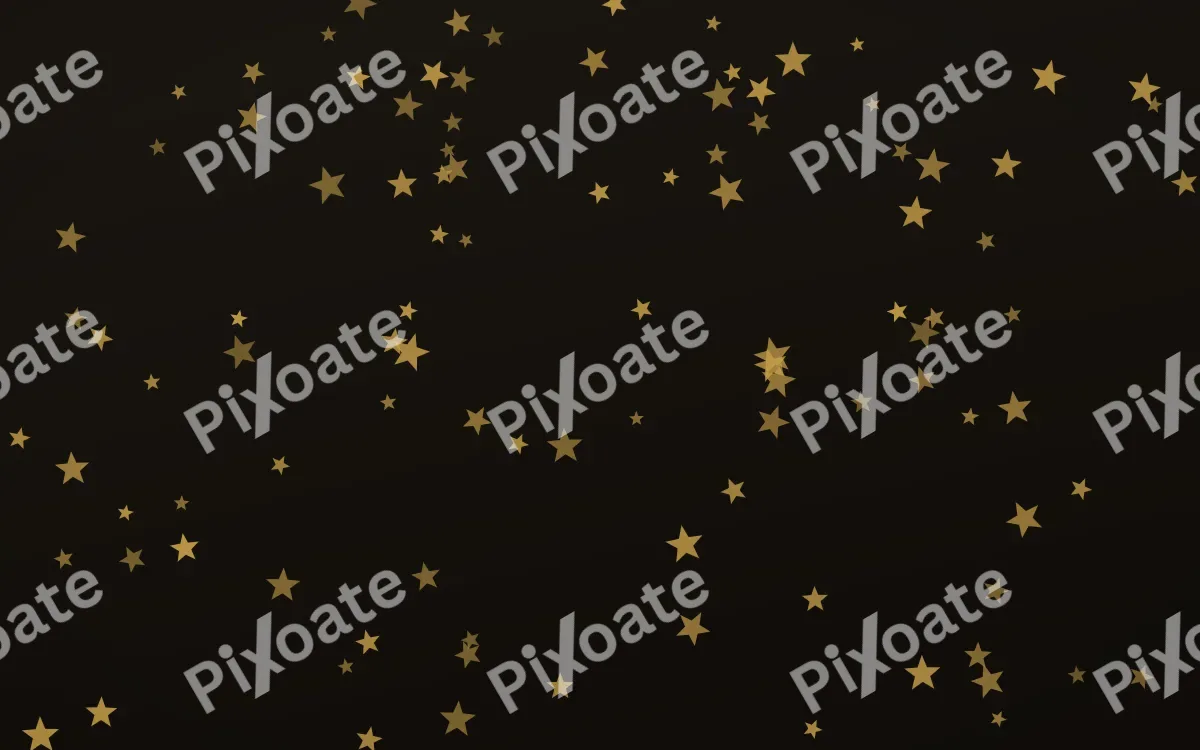 Golden Noir Stars — dark gold, yellow and black celestial background