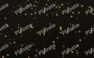 Golden Noir Stars — dark gold, yellow and black celestial background