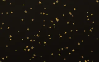 Golden Noir Stars II — dark gold, yellow and black celestial background, variation II