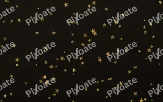 Golden Noir Stars II — dark gold, yellow and black celestial background, variation II