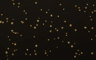 Golden Noir Stars III — dark gold, yellow and black celestial background, variation III