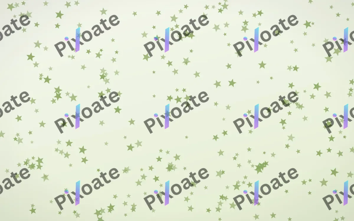 Matcha Latte Stars Dense — light green and white celestial background