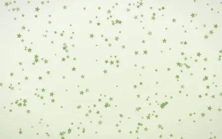 Matcha Latte Stars Dense — light green and white celestial background