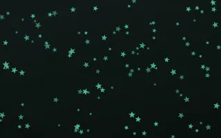 Mint Noir Stars — dark green and black celestial background
