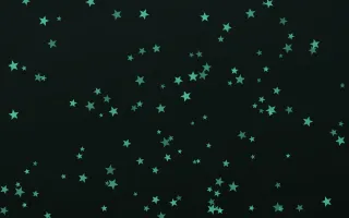 Mint Noir Stars II — dark green and black celestial background, variation II