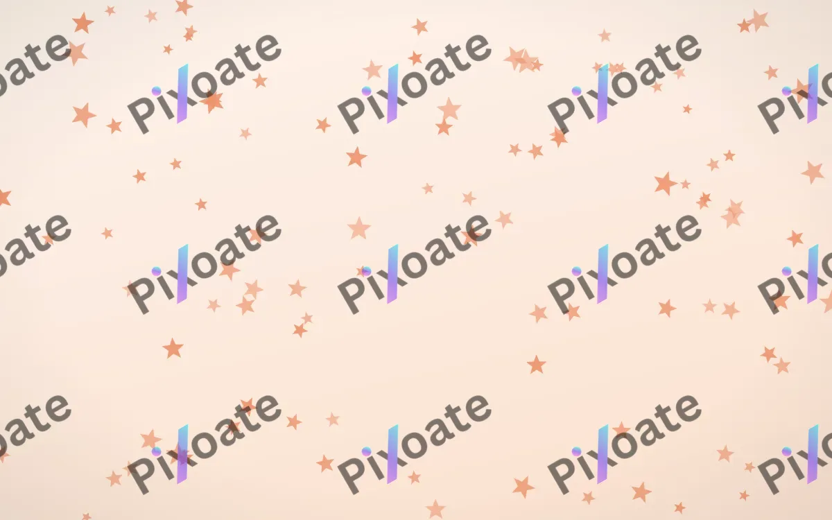Peach Fuzz Stars — light orange and white celestial background