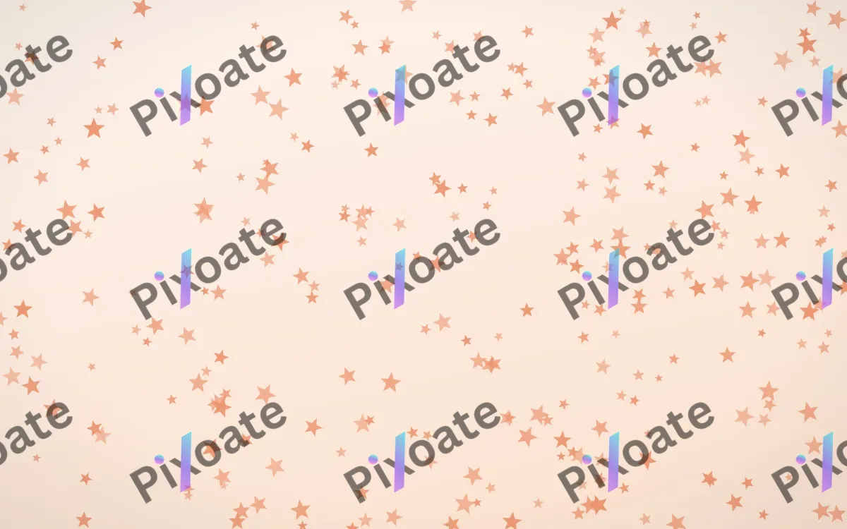 Peach Fuzz Stars Dense — light orange and white celestial background