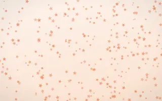 Peach Fuzz Stars Dense — light orange and white celestial background