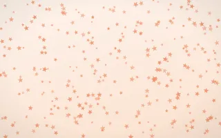 Peach Fuzz Stars Dense II — light orange and white celestial background, variation II